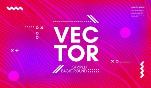 Abstract Wave Background with Gradient Lines. Stock Illustration