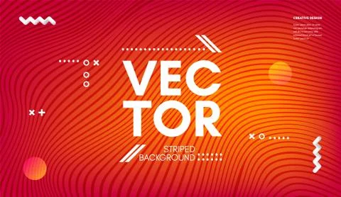 Abstract Wave Background with Gradient Lines. Stock Illustration