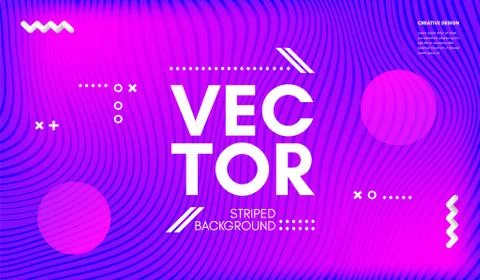 Abstract Wave Background with Gradient Lines. Stock Illustration