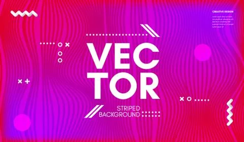 Abstract Wave Background with Gradient Lines. Stock Illustration