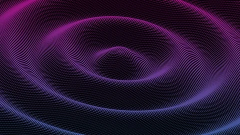 Abstract wave background with moving cubic surface. Radial ripple Stock Footage 121893960