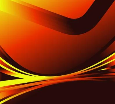 Abstract wave background orange color glowing Stock Illustration