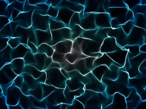 Abstract Wave background of particles. Digital colorful illustration. Иллюстрация