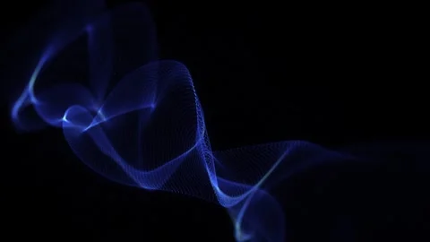 Abstract wave background. Purple abstract background. Moving particles Stock Footage 261283802