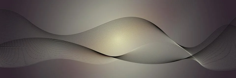 Abstract wave background with a smooth gradient Stock Illustration