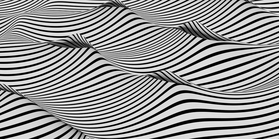 Abstract Wave Background Wave Background 3D illustration Stock Illustration