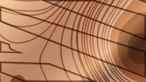 Abstract wave background with wooden patterns Illustrazione stock