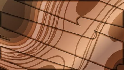 Abstract wave background with wooden patterns Stock Illustration