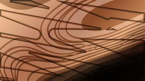 Abstract wave background with wooden patterns Stock Illustration