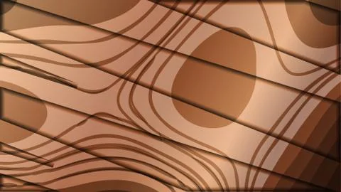 Abstract wave background with wooden patterns Stock Illustration