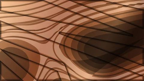 Abstract wave background with wooden patterns Illustrazione stock
