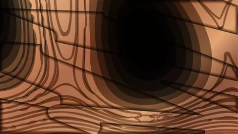 Abstract wave background with wooden patterns Stock Illustration