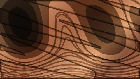 Abstract wave background with wooden patterns Stock Illustration