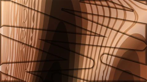 Abstract wave background with wooden patterns Stock Illustration