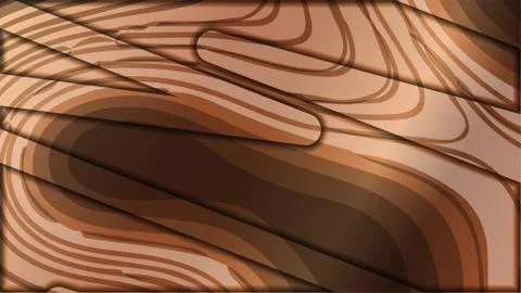 Abstract wave background with wooden patterns Stock Illustration