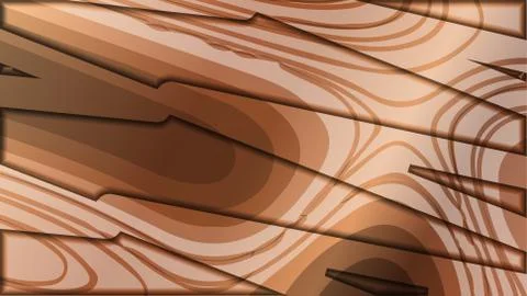 Abstract wave background with wooden patterns Illustrazione stock