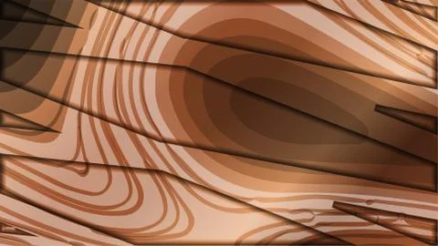 Abstract wave background with wooden patterns Stock Illustration