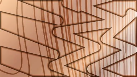 Abstract wave background with wooden patterns Stock Illustration
