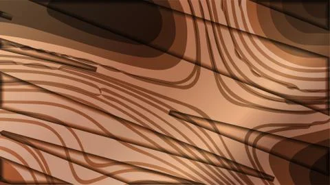 Abstract wave background with wooden patterns Stock Illustration