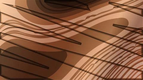 Abstract wave background with wooden patterns Stock Illustration