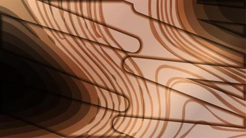 Abstract wave background with wooden patterns Stock Illustration