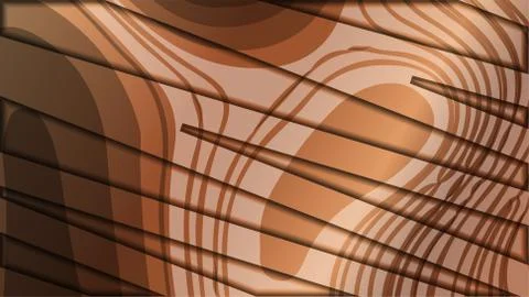 Abstract wave background with wooden patterns Stock Illustration