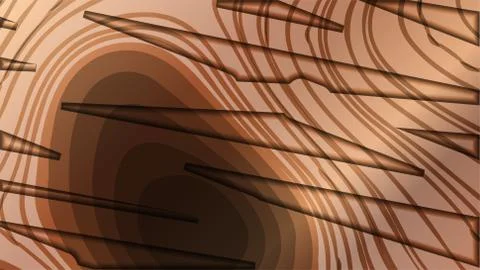Abstract wave background with wooden patterns Stock Illustration