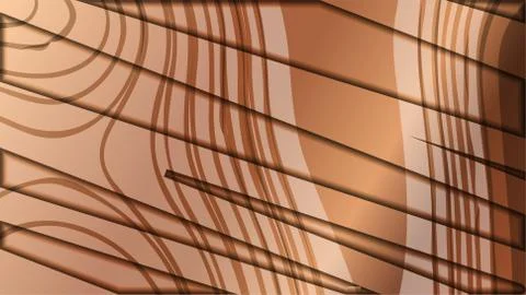 Abstract wave background with wooden patterns Stock Illustration