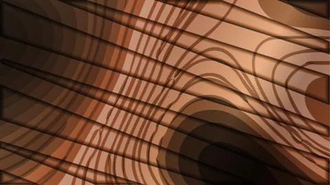 Abstract wave background with wooden patterns Stock Illustration