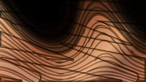 Abstract wave background with wooden patterns Stock Illustration
