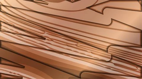 Abstract wave background with wooden patterns Illustrazione stock