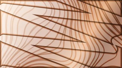 Abstract wave background with wooden patterns Stock Illustration