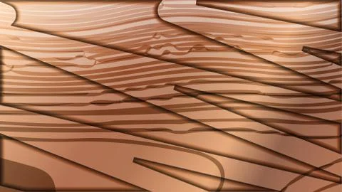 Abstract wave background with wooden patterns Stock Illustration