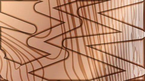 Abstract wave background with wooden patterns Illustrazione stock