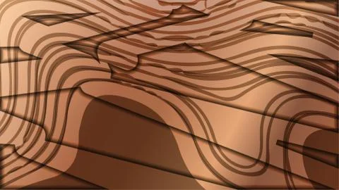 Abstract wave background with wooden patterns Stock Illustration