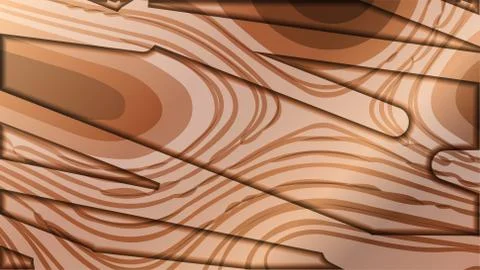 Abstract wave background with wooden patterns Illustrazione stock