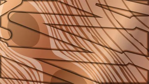 Abstract wave background with wooden patterns Stock Illustration