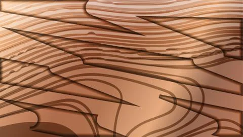 Abstract wave background with wooden patterns Stock Illustration