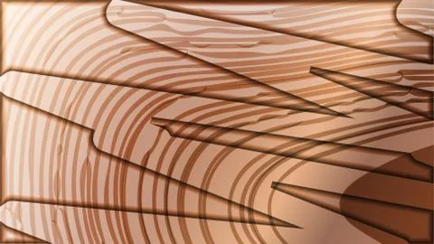 Abstract wave background with wooden patterns Stock Illustration