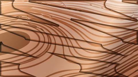 Abstract wave background with wooden patterns Stock Illustration