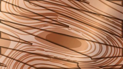 Abstract wave background with wooden patterns Stock Illustration