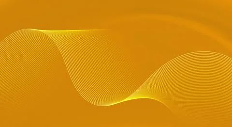 Abstract wave background with yellow and orange flowing lines Stock Illustration