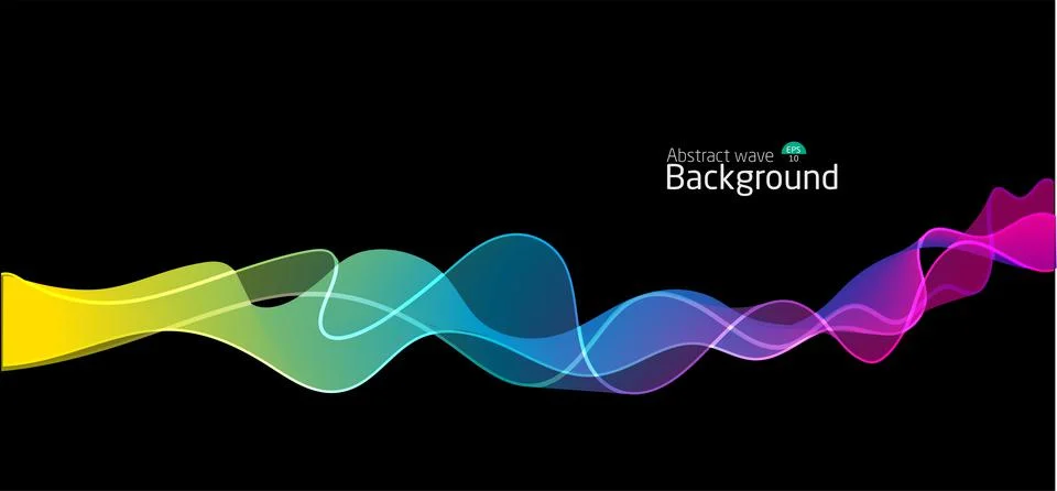 Abstract wave background.wave line light gradient dark background. Stock Illustration
