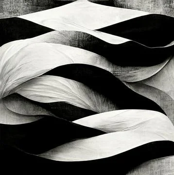 Abstract wave beautiful black and white illustration Stock Illustration