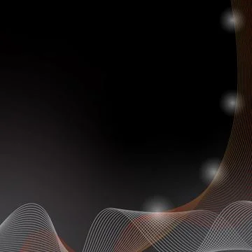 Abstract wave black orange background Stock Illustration