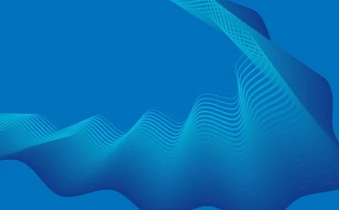 Abstract wave blue background illustration Stock Illustration