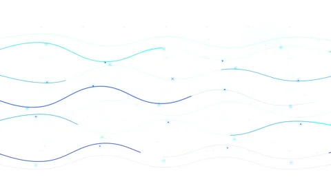 Abstract wave, blue line, technology pattern, digital wave, cyber element, Stock Footage 346736678