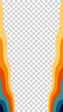 Abstract wave border is featuring layered curves on transparent background, 스톡 일러스트