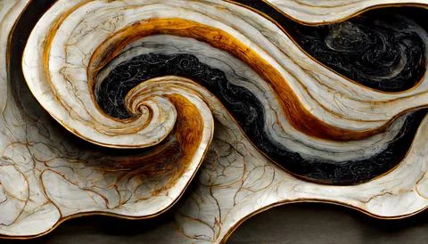 Abstract wave ceramic motif. Stock Illustration