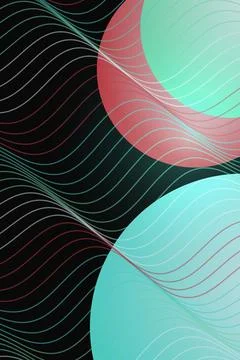 Abstract Wave Circles Gradient Stockfoto's